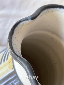 VINTAGE STUDIO POTTERY, SIGNED JIM STEWART, Utah Artist, Large Pitcher, 11 Tall