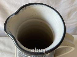 VINTAGE STUDIO POTTERY, SIGNED JIM STEWART, Utah Artist, Large Pitcher, 11 Tall