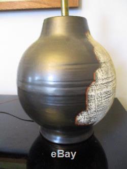 VIntage Mid Century Modern Eames Martz Era Studio Art Pottery Table Lamp Signed