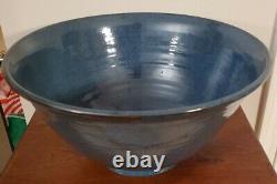 VTG 1981 Jugtown Ware Huge 14 XL Wheel Thrown Mixing Bowl Vernon Owens Signed