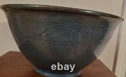 VTG 1981 Jugtown Ware Huge 14 XL Wheel Thrown Mixing Bowl Vernon Owens Signed