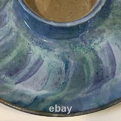 VTG 1990 Alan Ward Art Studio Pottery Chip & Dip Platter 11 Diameter Va, USA