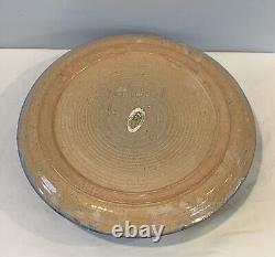 VTG 1990 Alan Ward Art Studio Pottery Chip & Dip Platter 11 Diameter Va, USA
