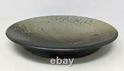 VTG 1990 Studio Art Pottery Signed Decorative Handcrafted Plate Charger BR20