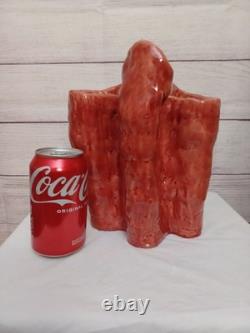 VTG Abstract Primitive Studio Art Pottery Sculptural Vase Sign Karon Davis 1992