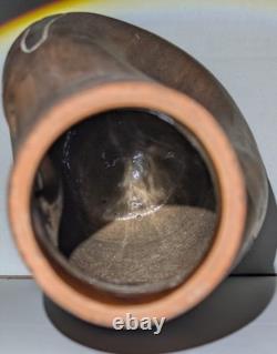 VTG Armando De Mexico Studio Pottery Face Vase Cutout Eyes Brutalist 13.5