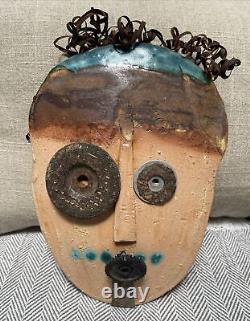 VTG Art Studio Pottery Face Mask Abstract Clay Wall Hanging Bill Skrips Style