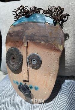 VTG Art Studio Pottery Face Mask Abstract Clay Wall Hanging Bill Skrips Style