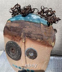 VTG Art Studio Pottery Face Mask Abstract Clay Wall Hanging Bill Skrips Style