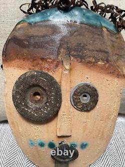 VTG Art Studio Pottery Face Mask Abstract Clay Wall Hanging Bill Skrips Style