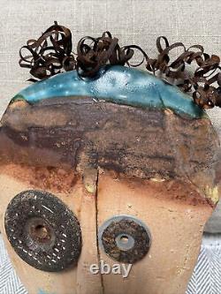 VTG Art Studio Pottery Face Mask Abstract Clay Wall Hanging Bill Skrips Style