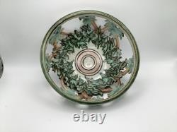 VTG Blasdell'95 Art Pottery Openwork Bowl, Signed, 6 Diameter X 3 High