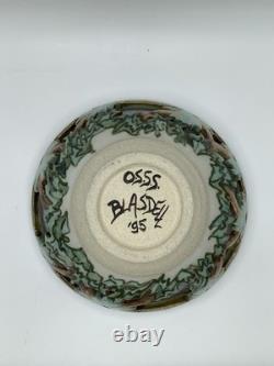 VTG Blasdell'95 Art Pottery Openwork Bowl, Signed, 6 Diameter X 3 High