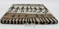 VTG Buzzard Mountain Pottery Lot of 2 Nerikomi Art Plates 1994 Siegele Haley