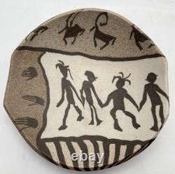 VTG Buzzard Mountain Pottery Lot of 2 Nerikomi Art Plates 1994 Siegele Haley