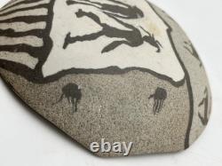 VTG Buzzard Mountain Pottery Lot of 2 Nerikomi Art Plates 1994 Siegele Haley