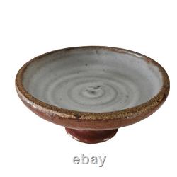 VTG California Studio Pottery Lidded Ceramic Brown Jar Drip Glaze Handmade 11