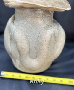 VTG Ceramic Crock/Urn/Lidded Pot Brutalist Crude Molded Sculptural Studio Art