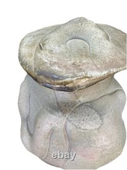 VTG Ceramic Crock/Urn/Lidded Pot Brutalist Crude Molded Sculptural Studio Art
