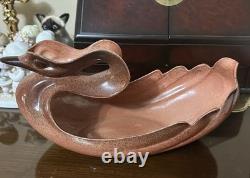 VTG FRANK ENGLE STUDIO Pottery Swan Noted Artist Newburgh Ind 14MCM Rare