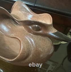 VTG FRANK ENGLE STUDIO Pottery Swan Noted Artist Newburgh Ind 14MCM Rare