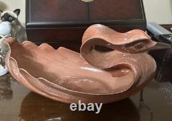 VTG FRANK ENGLE STUDIO Pottery Swan Noted Artist Newburgh Ind 14MCM Rare
