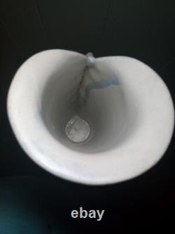 VTG Freeman Ceramics California Studio Art Pottery Leaves 17.5 Vase Stamped FC