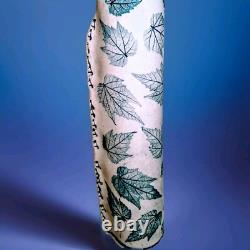 VTG Freeman Ceramics California Studio Art Pottery Leaves 17.5 Vase Stamped FC