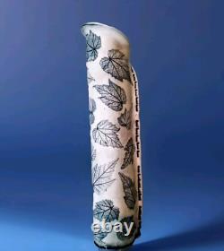 VTG Freeman Ceramics California Studio Art Pottery Leaves 17.5 Vase Stamped FC