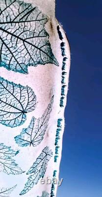 VTG Freeman Ceramics California Studio Art Pottery Leaves 17.5 Vase Stamped FC