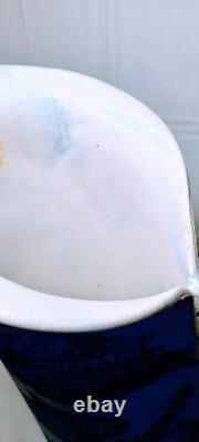 VTG Freeman Ceramics California Studio Art Pottery Leaves 17.5 Vase Stamped FC