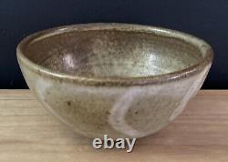 VTG HARDING BLACK 1957 Signed Studio Pottery Bowl Olive Green/Brown Mid Century
