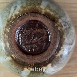 VTG HARDING BLACK 1957 Signed Studio Pottery Bowl Olive Green/Brown Mid Century