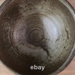 VTG HARDING BLACK 1957 Signed Studio Pottery Bowl Olive Green/Brown Mid Century