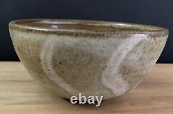 VTG HARDING BLACK 1957 Signed Studio Pottery Bowl Olive Green/Brown Mid Century