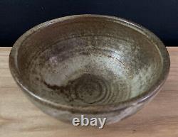 VTG HARDING BLACK 1957 Signed Studio Pottery Bowl Olive Green/Brown Mid Century