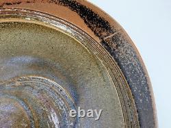 VTG H. Martin Studio Art Stoneware Platter Signed Swirl Design Handmade 17.5