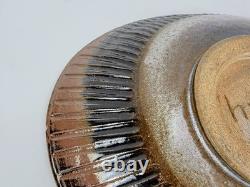 VTG H. Martin Studio Art Stoneware Platter Signed Swirl Design Handmade 17.5