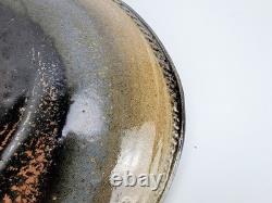 VTG H. Martin Studio Art Stoneware Platter Signed Swirl Design Handmade 17.5