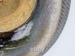 VTG H. Martin Studio Art Stoneware Platter Signed Swirl Design Handmade 17.5