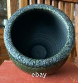 VTG Handcrafted Beautiful Studio Art Vase Rift Zone Pottery Green Raku