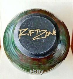 VTG Handcrafted Beautiful Studio Art Vase Rift Zone Pottery Green Raku