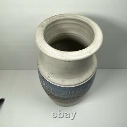 VTG John Bloomquist S. Studio Art Pottery Hand Thrown Vase RARE Stoneware 84 LG