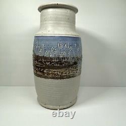 VTG John Bloomquist S. Studio Art Pottery Hand Thrown Vase RARE Stoneware 84 LG