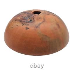 VTG LMNO Arts Southwest Raku Studio Pottery Vase Gilt Orange Sunset 1990's