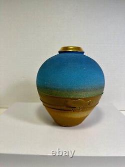 VTG MARIANNE COLE Studio Pottery Desert Landscape Vase Australian Outback Series