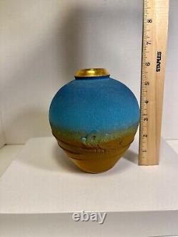 VTG MARIANNE COLE Studio Pottery Desert Landscape Vase Australian Outback Series