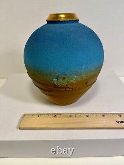 VTG MARIANNE COLE Studio Pottery Desert Landscape Vase Australian Outback Series