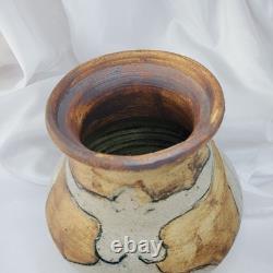 VTG Naked Nude Woman Pottery Vase Handcrafted Sketch 8 Tall Studio Art Pottery