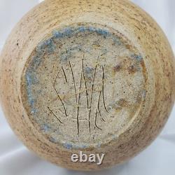 VTG Naked Nude Woman Pottery Vase Handcrafted Sketch 8 Tall Studio Art Pottery